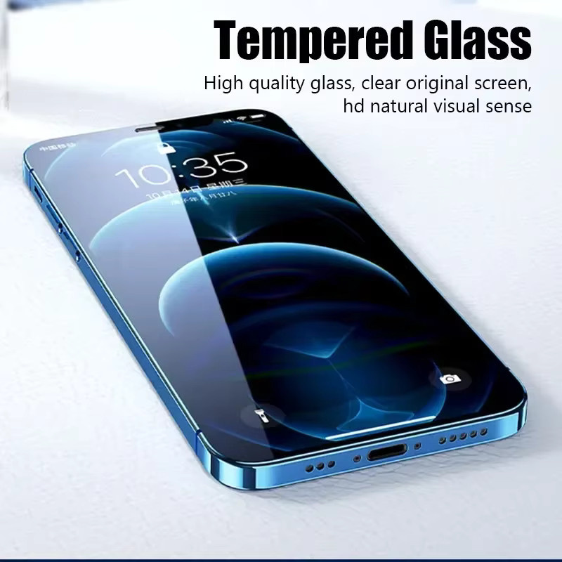 3er-Set PJPK Displayschutzfolie aus gehärtetem Glas für iPhone 11 12 13 14 15 Pro Max XR XS X 6 7 8 Plus SE 2020 in Transparent - Bild 3