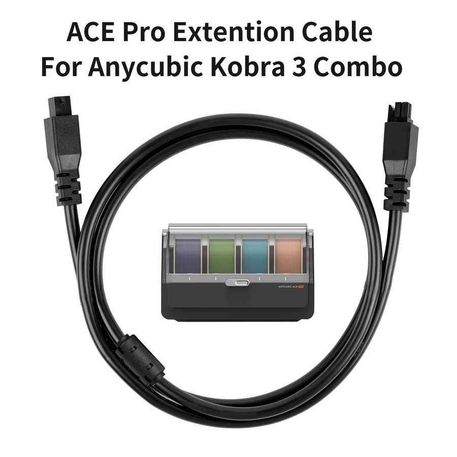 Anycubic 4-Pin Datenkabel ACE Pro Verlängerungskabel mit Magnetring für Kobra 3 Combo, Kobra 3, Max, S1 und S1C 3D-Drucker, Farbe: Schwarz - Bild 4