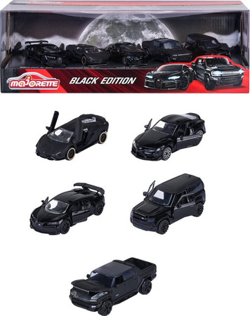 Majorette Black Edition PKW Modell 5-teiliges Set
