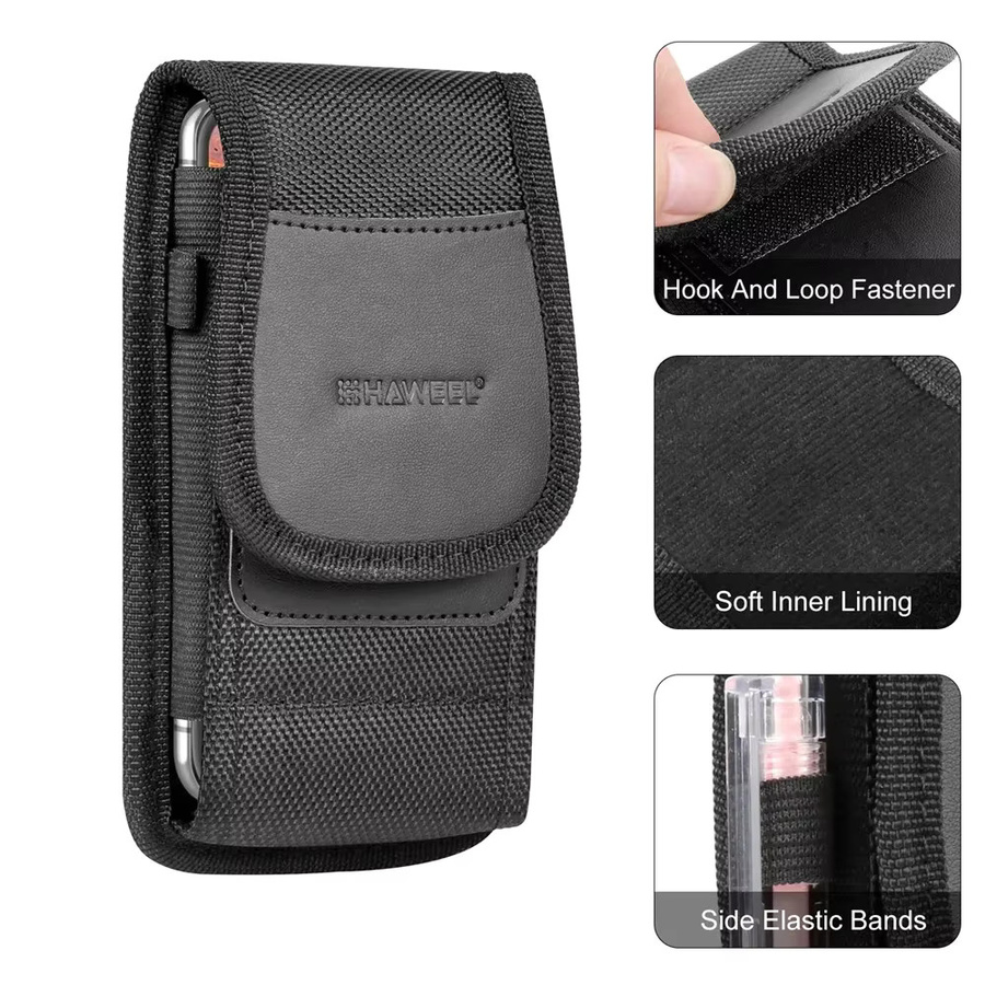 Multifunktionale Handy-Gürteltasche aus Nylon von PULUZ in Schwarz für iPhone, Samsung und andere Smartphones (4 bis 6,5 Zoll) - Bild 2