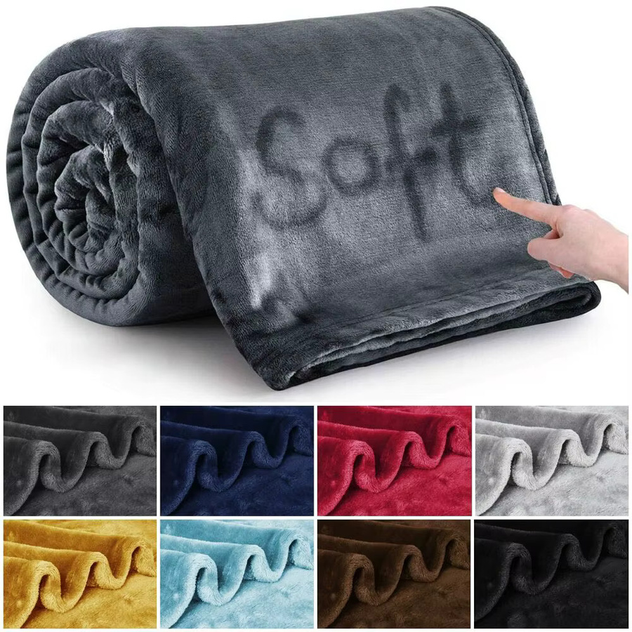 JUANNAI Fleece Decke aus Mikrofaser, weiche Kuscheldecke für Sofa, Bett, Camping und Reise, einfarbig - Bild 3