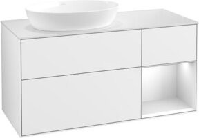 V&B Waschtischunterschrank Finion in Weiß lackiert, Breite: 120 cm, Tiefe: 50,1 cm, Höhe: 50,1 cm - Bild 1