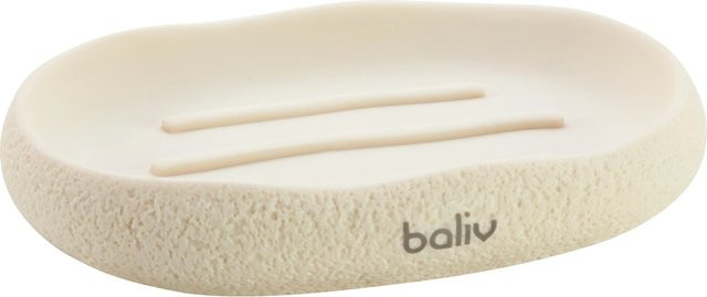 Seifenschale baliv Cosy Wave trend aus Polyresin in Creme und Beige mit Steinoptik - Bild 1