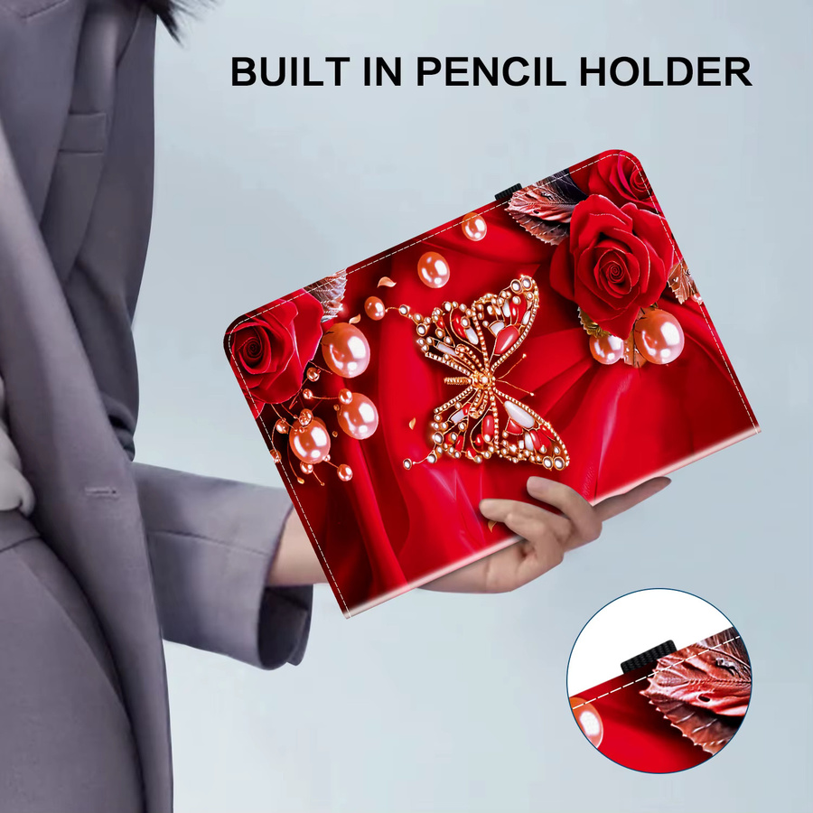Huawei Tablet Lederhülle in Rot für Honor Pad X7 X8a X9A X8B X8 Pro und Matepad Mini M5 Lite T10s SE 10,4 - Bild 3