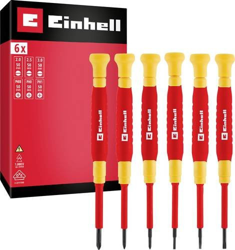 Einhell VDE Präzisions-Schraubendreher-Set, 6-teilig, Rot/Gelb - Bild 1