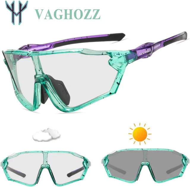 VAGHOZZ Sportsonnenbrille, Photochrome, Vollrand, Unisex, Kunststoff - Bild 1