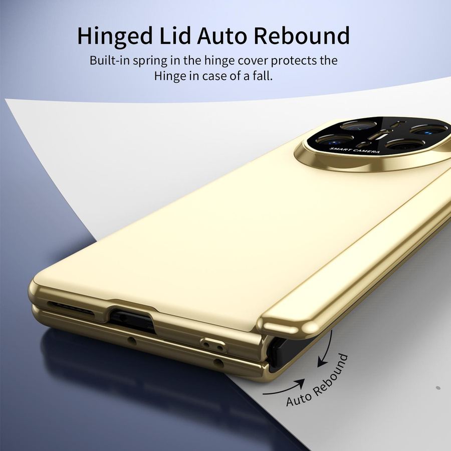 Huawei Mate X6 Schutzhülle mit AG Matt Vakuumbeschichtung und Sturzsicherem Vollschutzglas in Gold - Bild 1