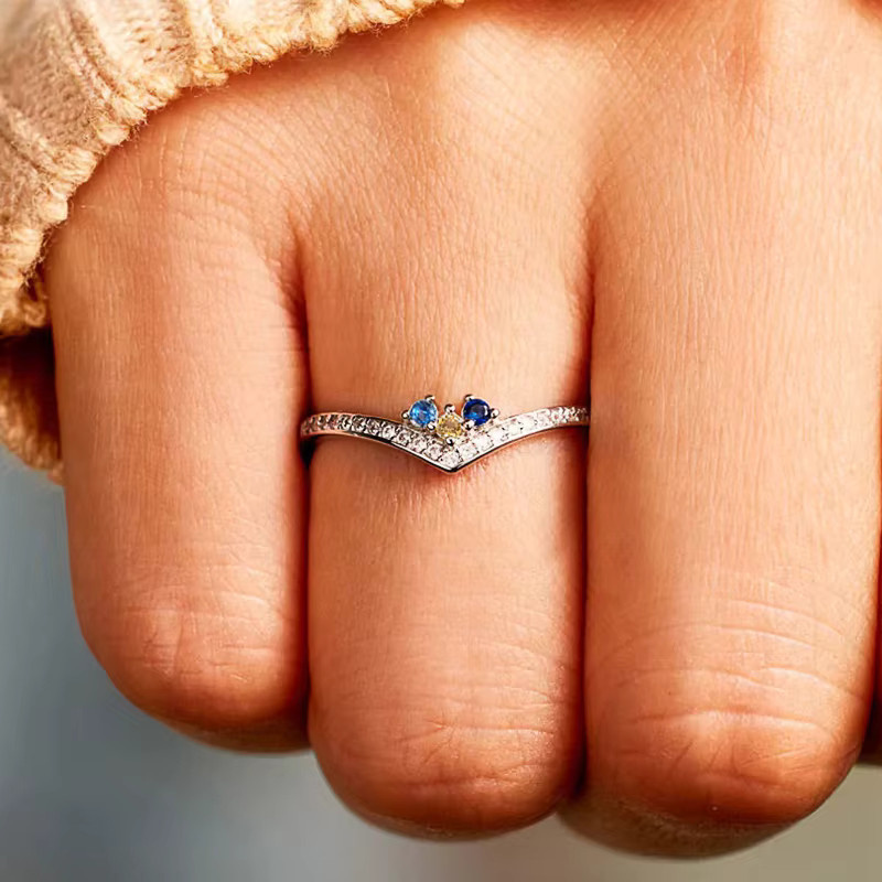 Huitan Ring, Silber, Zirkonia, Damen - Bild 3