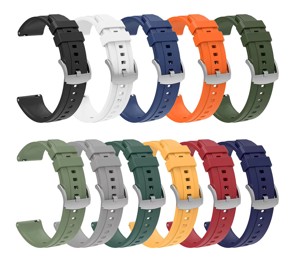 Indekos Silikonhülle und Armband Set für Huawei Watch GT4 und GT5 41 mm in Gelb und Multicolour - Bild 3