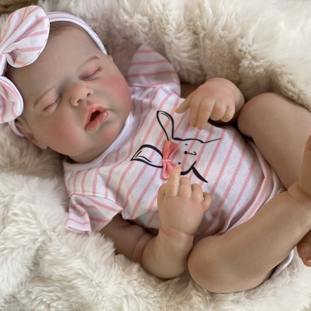 Alexis Bebe schlafendes Mädchen, wiedergeborene Puppe, 50 cm - Bild 1