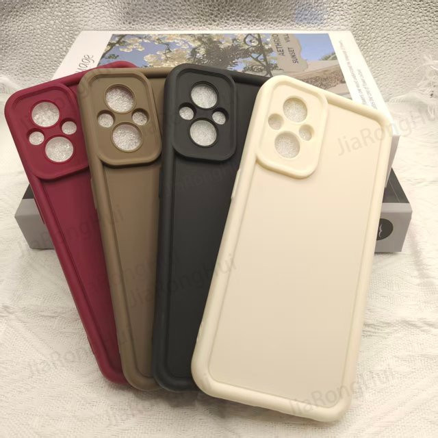 Luxus Candy Matte Soft Cover Handyhülle für OPPO Reno7 Z, Reno8 Z, Lite, F21 S Pro 5G in Schwarz mit Anti-Sturz-Schutz - Bild 1