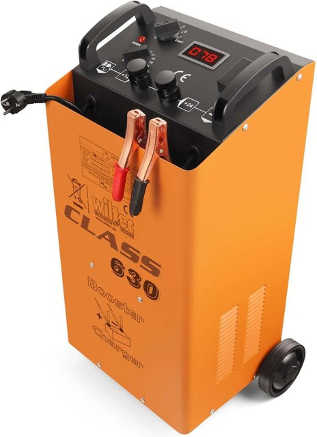 Wiltec Batterieladegerät Boost 630 für 12V und 24V Motorrad und Lkw in Gelb-Orange - Bild 1