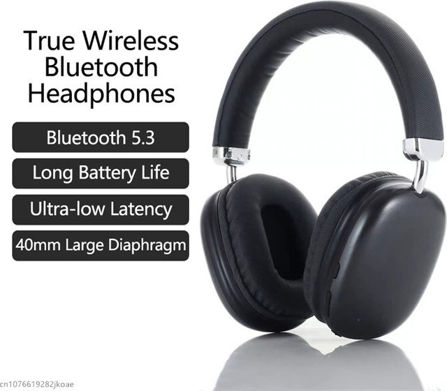 MOUIMI Bluetooth 5.3 Over-Ear Kopfhörer B40 BT1632 Kabelloses Stereo Surround Gaming Headset in Schwarz - Bild 1