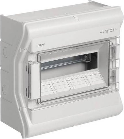 Hager Kleinverteiler VE112PN Aufputz in Weiß und Transparent - Bild 1