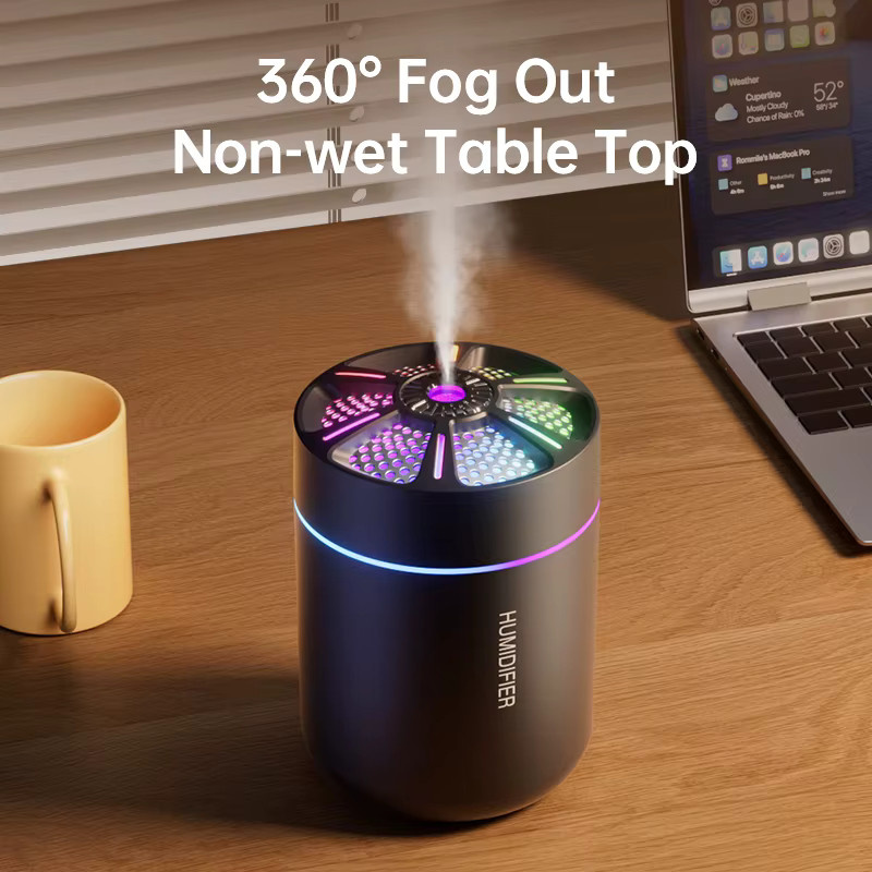 HAOYUNMA Aroma Diffusor und Mini-Luftbefeuchter mit Nachtlicht und Duftfach in Weiß - Bild 4
