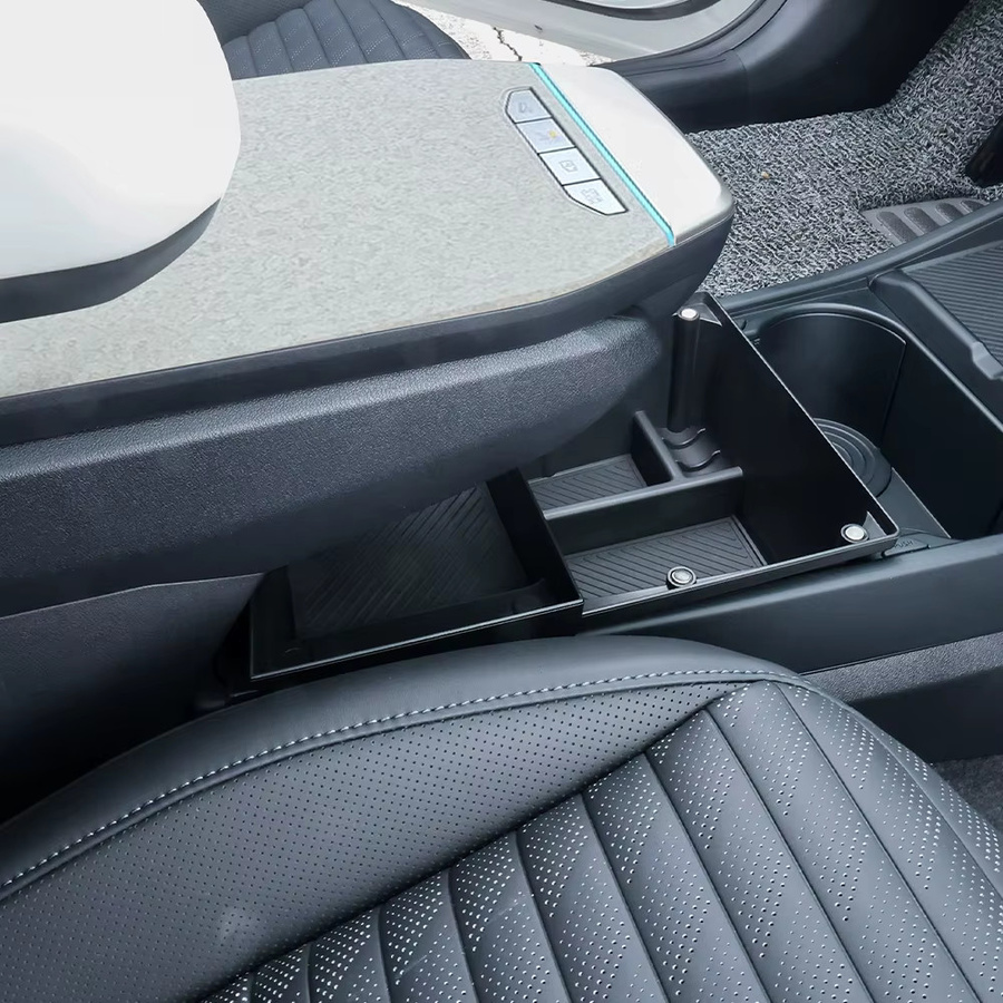 KIA EV4 Aufbewahrungsbox für den Innenraum, doppellagige zentrale Verkleidung aus ABS-Material, Schwarz, Linkslenker - Bild 4
