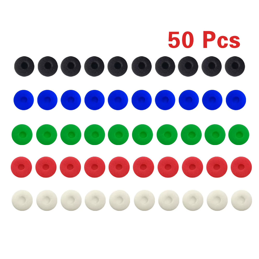 ORISH Soft Headset Ohrpolster aus Baumwolle in Rot und Multicolour mit 15mm Schwamm-Filter für flexible Mini Kopfhörer - Bild 2