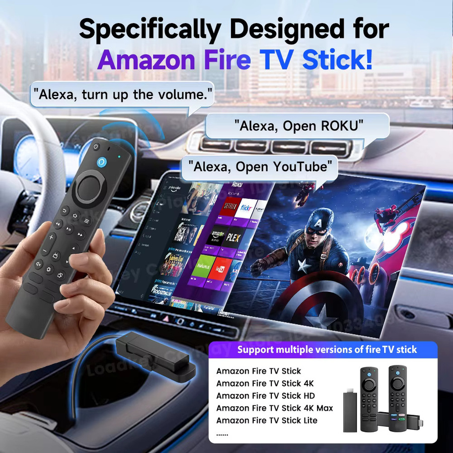 Carlinkit Wireless CarPlay TV Adapter für Fire TV Stick HD 4K Max Lite, HDMI Streaming Box in Schwarz - Bild 3