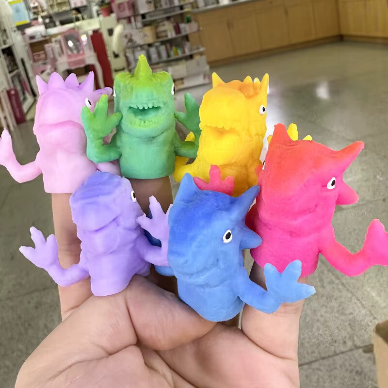 soulbao Dinosaurier-Fingerpuppen-Set, Gummi, Bunt, Set / Bundle - Bild 2