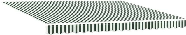 vidaXL Markisenersatzstoff aus Polyester in Grün und Weiß, B/T: 380 x 295 cm - Bild 1