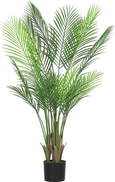 HOMCOM Künstliche Innenpalme in Grün mit Kunststofftopf, Höhe: 120 cm - Bild 1