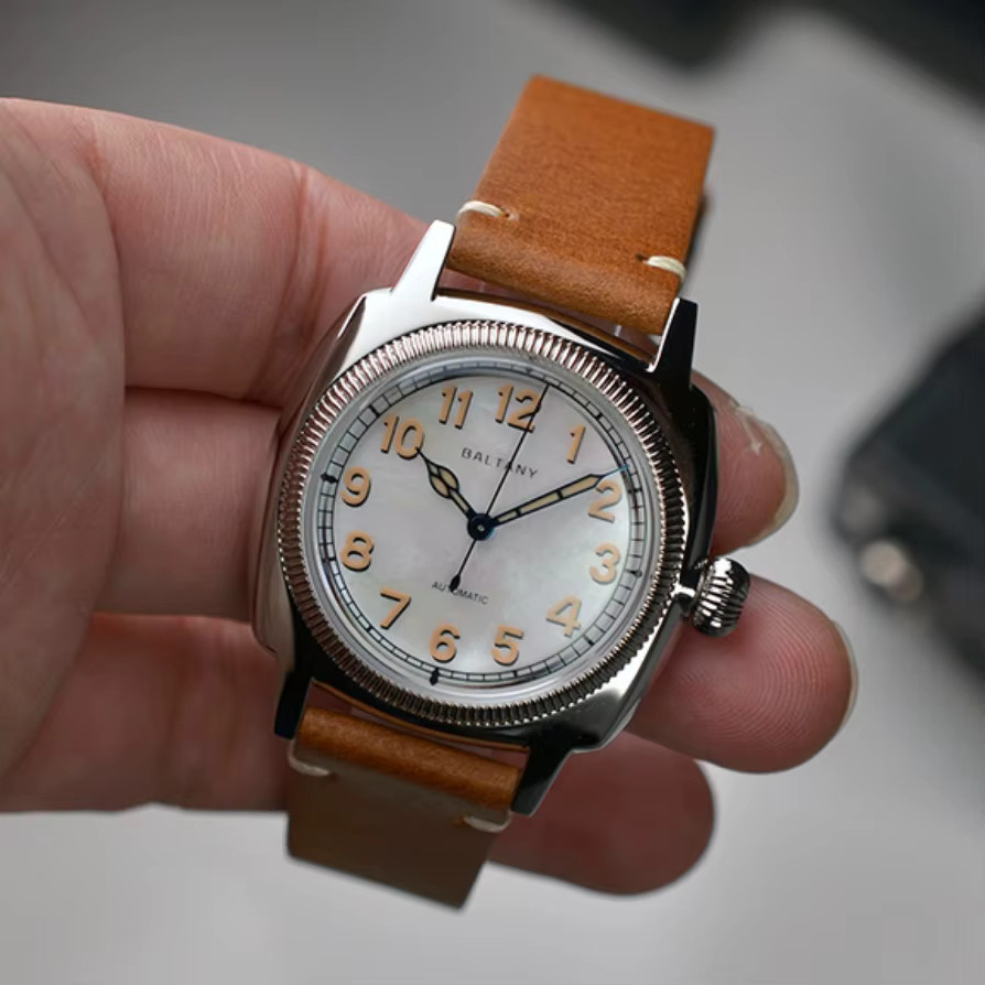 Baltany Armbanduhr, Herren, Automatik, Edelstahl, 36 mm, eckig, grau - Bild 2