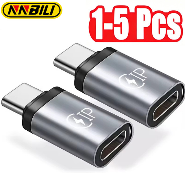 NNBILI USB-C zu Lightning Konverter Adapter in Silber für schnelles Laden von iOS-Geräten - Bild 1