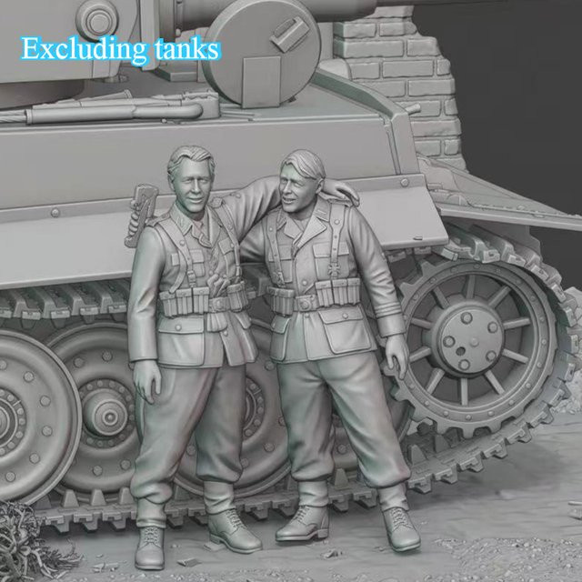 BAANFU Historische antike 2 Grenadiere, Hobby-Miniatur-Harzfigur, Maßstab 1:35 - Bild 1