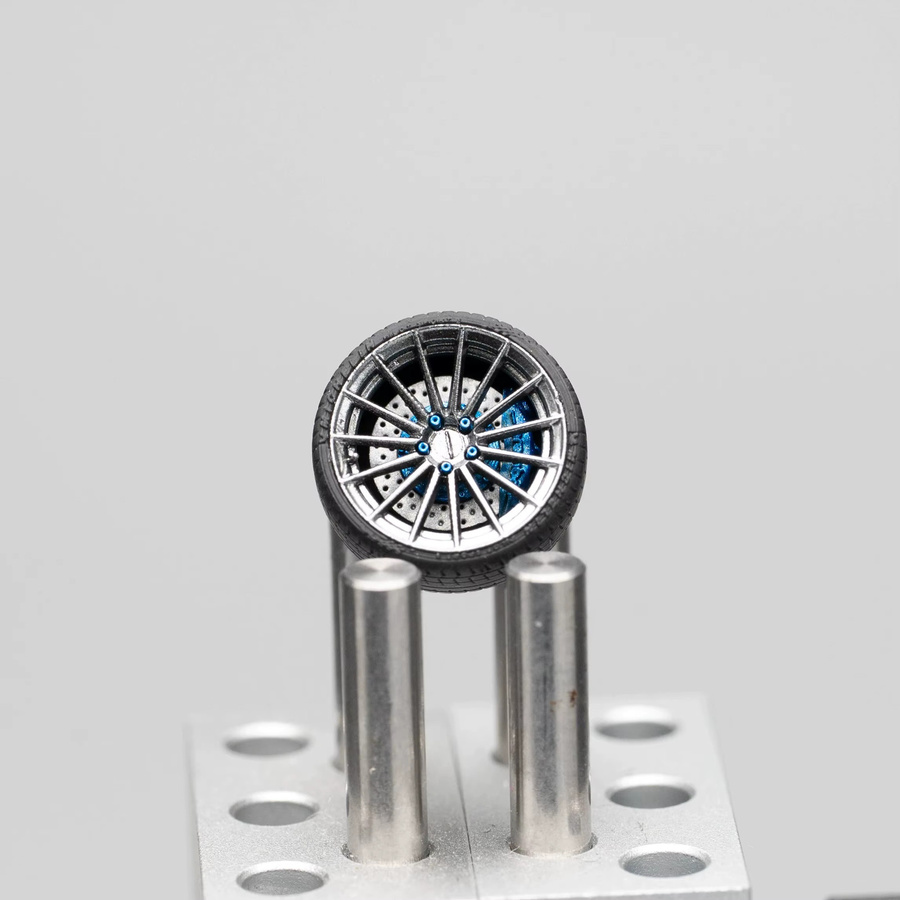 KJ MODEL Radnaben-Satz mit Reifen, 1:64, Zubehör, Schwarz - Bild 1
