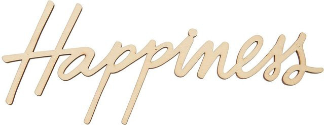 Magnetischer Holzschriftzug Rico Design Happiness B: 29 cm, H: 12 cm - Bild 1