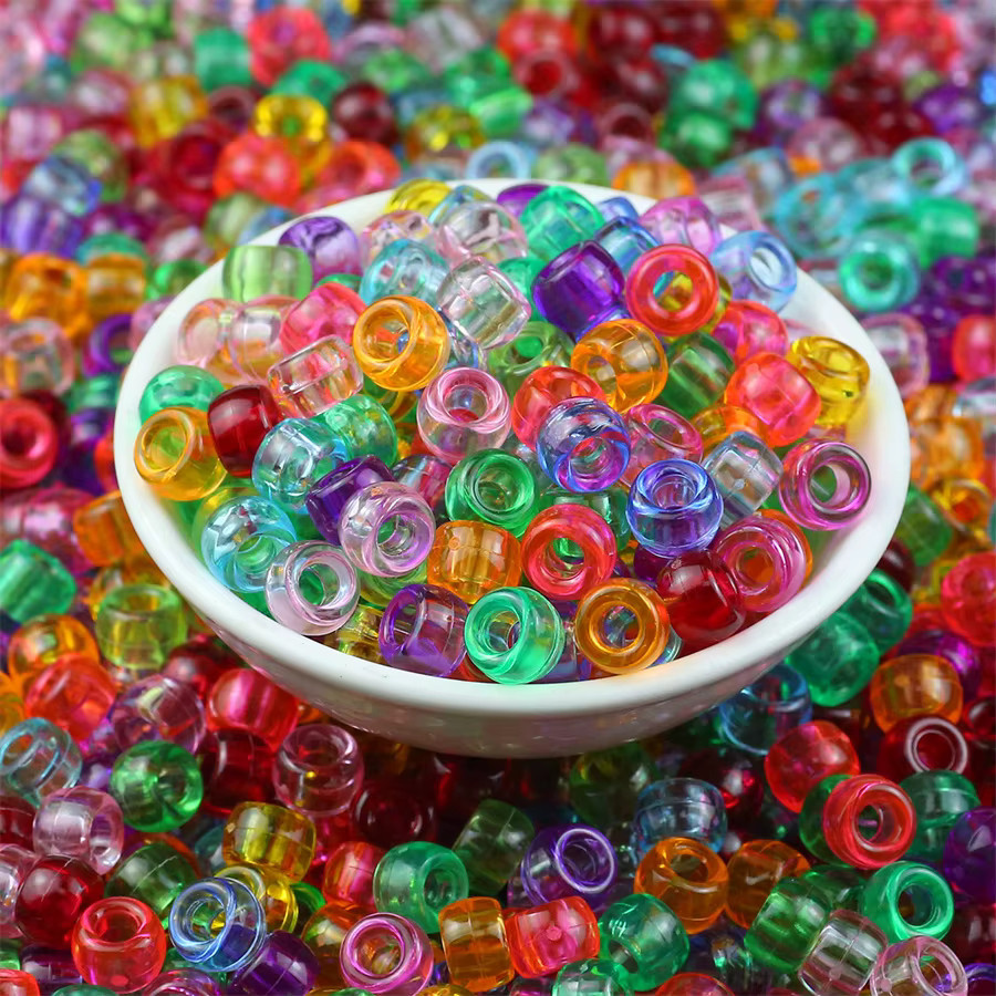 JHNBY Perlen, bunt, transparent, 6x9mm, für Schmuckherstellung - Bild 2