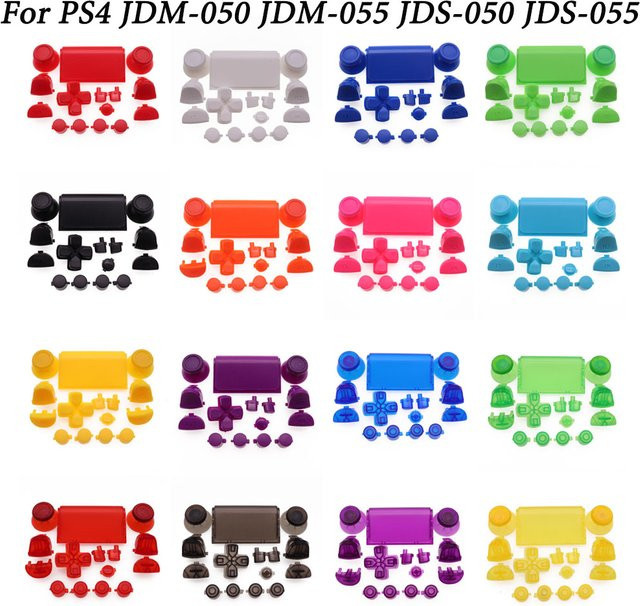 TingDong 18-teiliges Set Controller-Ersatzteile für PS4 mit Joysticks, D-Pad, R1 L1 R2 L2 und AB XY Tasten in Multicolor - Bild 1