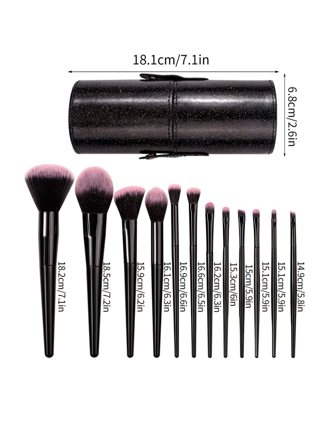 Shining Star Make-up-Pinsel-Set, 13-teilig, Unisex - Bild 5