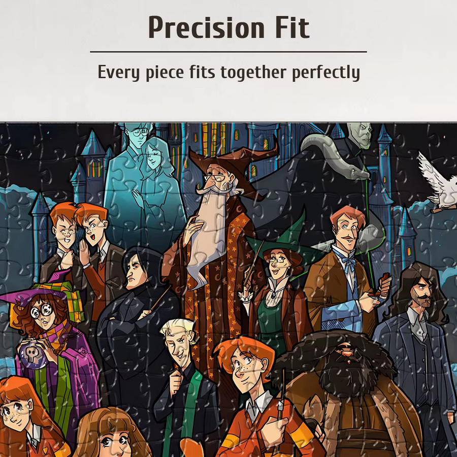 Warner Bros. Harry Potter Hogsmeade Dorf Winterszene, Holz-Puzzle, 108 Teile - Bild 2