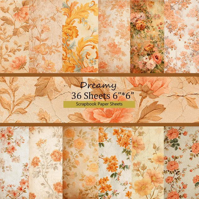 36 Blatt Scrapbook-Papier mit abstrakten Mustern in Multicolour für Scrapbooking, Origami und DIY-Dekoration, B/H: 15,24 x 15,24 cm - Bild 1