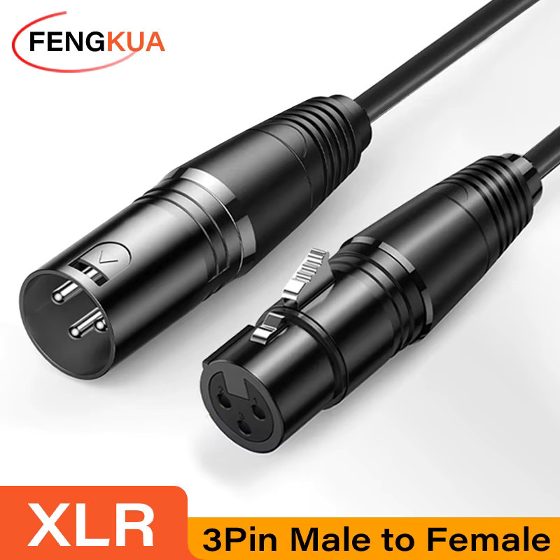 FENGKUA XLR-Kabel symmetrisch in Schwarz mit Stecker auf Buchse für Mikrofon und Mischverstärker - Bild 4