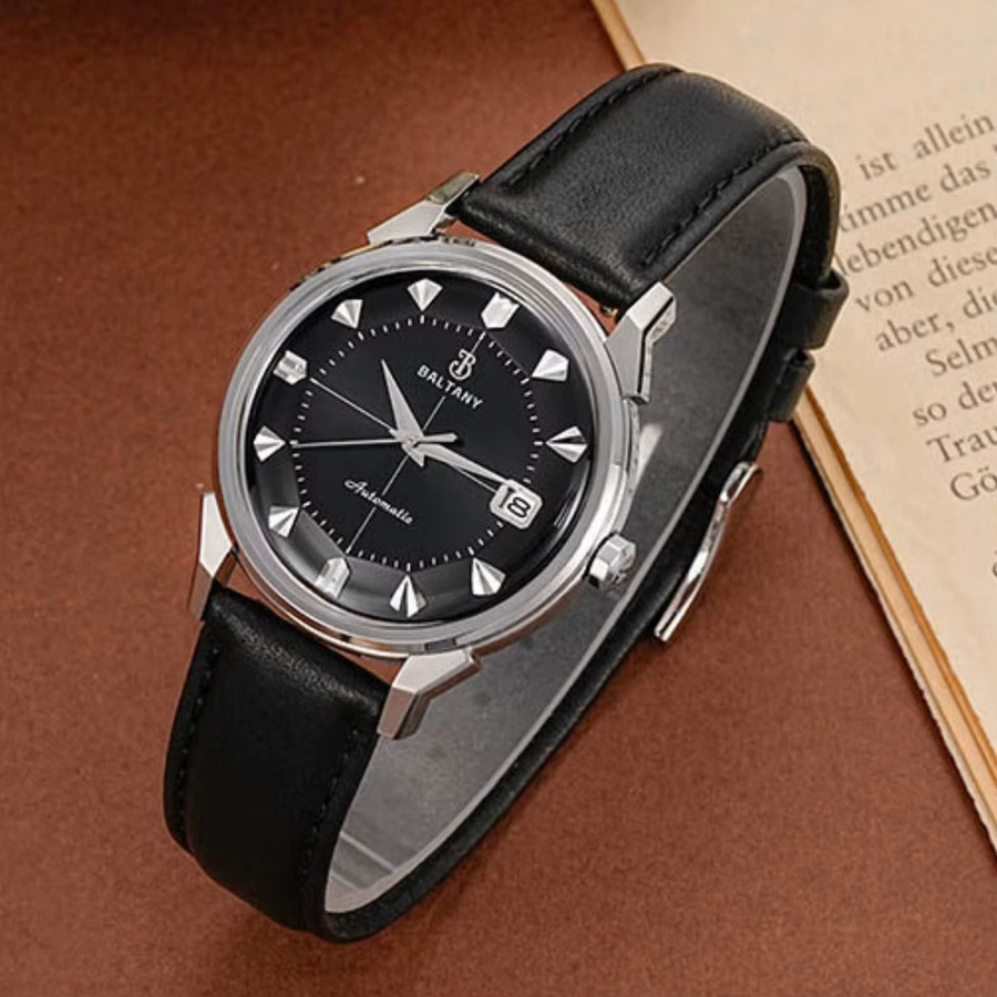 Baltany Armbanduhr Automatik, Edelstahl, 36 mm, Herren, Schwarz - Bild 2