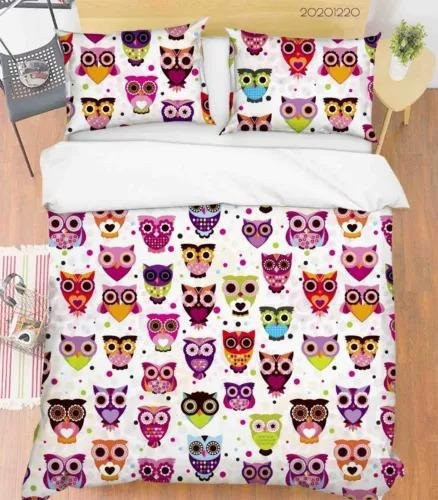 Monika Chen Eule Bettwäsche Set aus Polyester in Weiß, 3-teilig, B/H: 228 x 228 cm - Bild 1