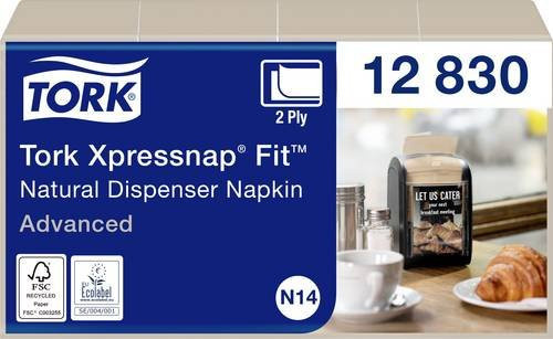 Tork Xpressnap Fit Papierservietten 12830 Weiß FSC GRS zertifiziert - Bild 1