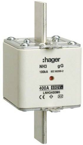Hager NH-Sicherung LNH3400M6 400A Set aus 3 Stück in Weiß - Bild 1