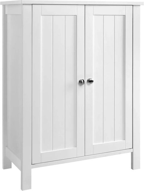 Vasagle Badezimmerschrank mit 2 Türen und Regalfächern in Weiß, B/T/H: 60 x 30 x 80 cm - Bild 1