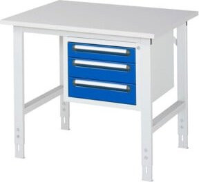 Rau Arbeitstisch Tom KM04 höhenverstellbar, Farbe: grau, B/T/H: 100 x 80 x 76-108 cm - Bild 1