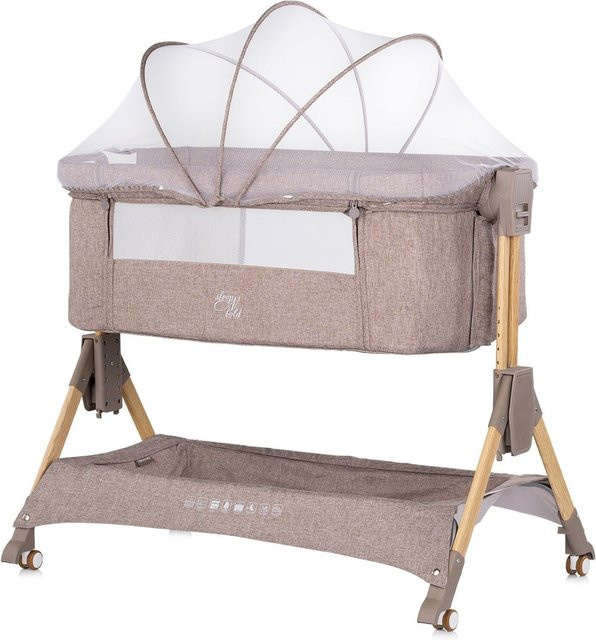 Chipolino Beistellbett Sleep´n Fold mit Matratze, Wickelauflage und Schwingfunktion in Beige - Bild 1