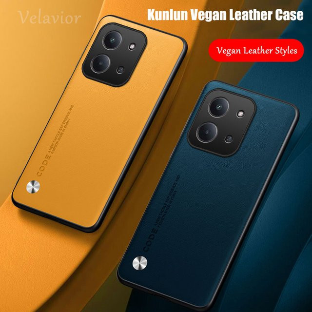 Luxus PU Leder Schutzhülle für Xiaomi Redmi 15C 4G, Redmi 15 und 13C in Gelb, Stoßfeste Silikon-Handyhülle für vollen Schutz - Bild 1
