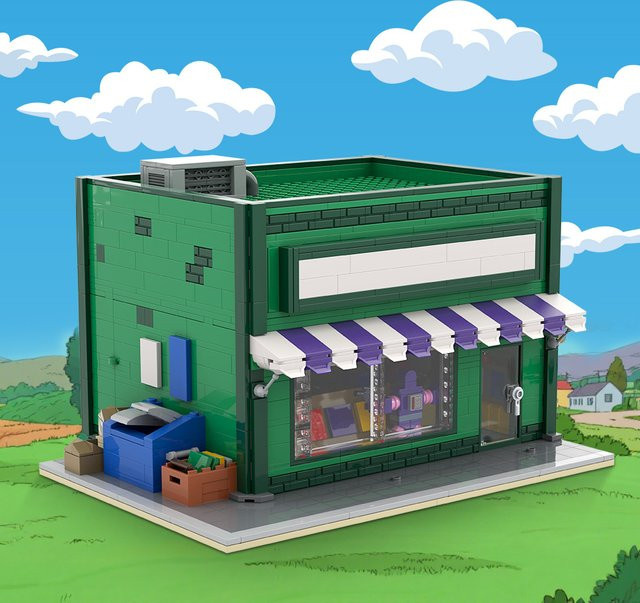 Gobricks Springfield Baseball Karte Shop, Modulare Ziegel Modell - Bild 1