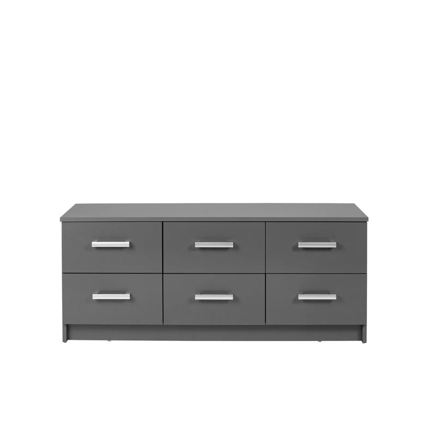 Inter Link Kommode Elenzio Lowboard mit 6 Schubladen in Grau und Anthrazit, B/H/T: 121,8 x 50,8 x 40 cm - Bild 3