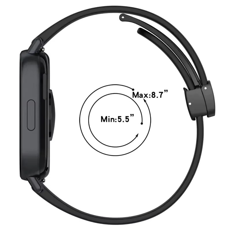 Amazfit Uhrenarmband Silikon, Schwarz, Unisex - Bild 3