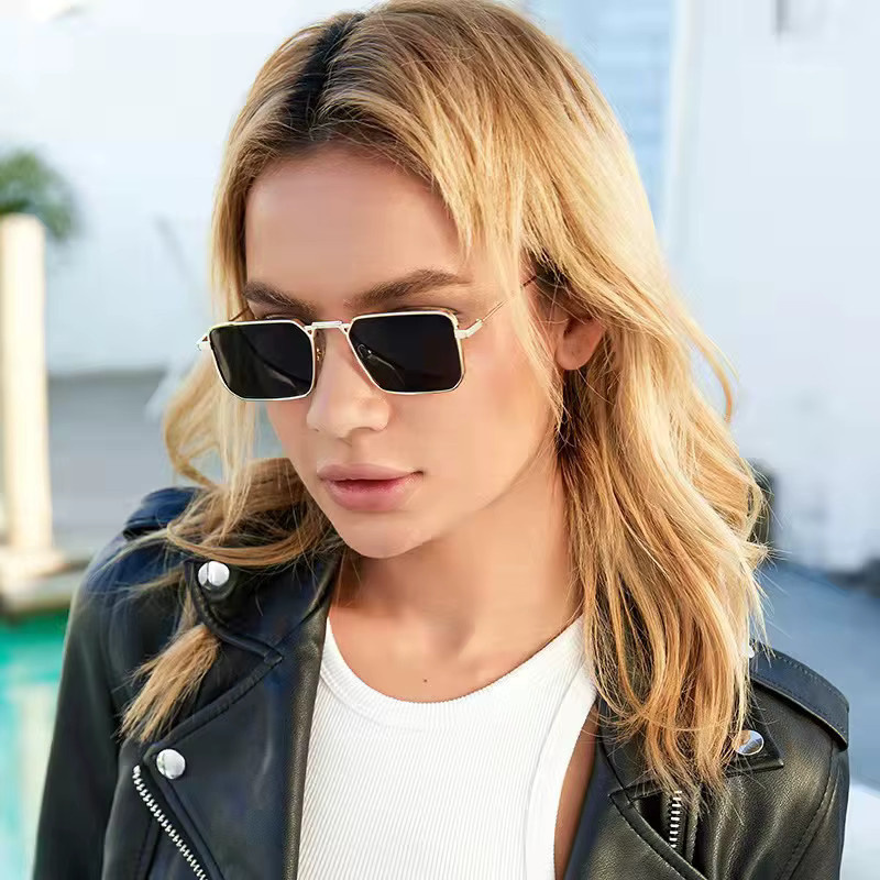 Sonnenbrille Rechteck, Metall, Vollrand, Unisex - Bild 2