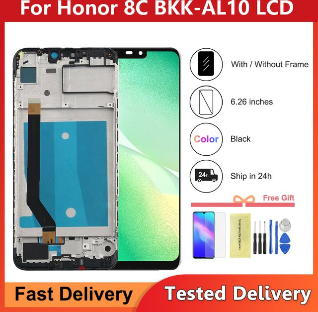 Sinmaytai LCD-Display Touchscreen Digitalisierer Baugruppe Ersatz für Ehre 8c BKK-AL10 BKK-L21 in Schwarz, 6.26 Zoll - Bild 1