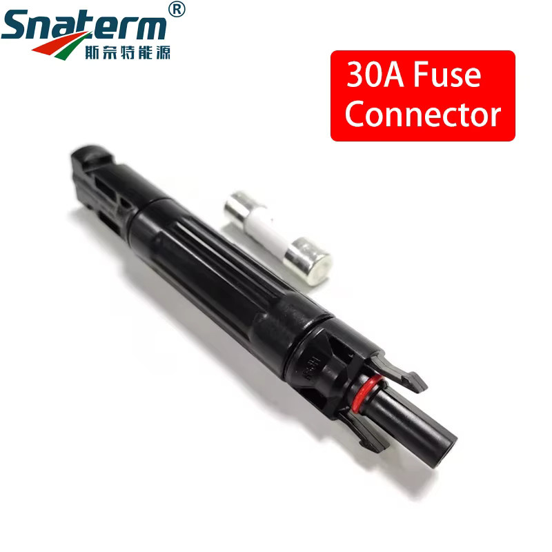 Wasserdichte DC-Inline-Sicherung für Photovoltaik-Anschlüsse, 13,2 A, 1000 V, Schwarz - Bild 2